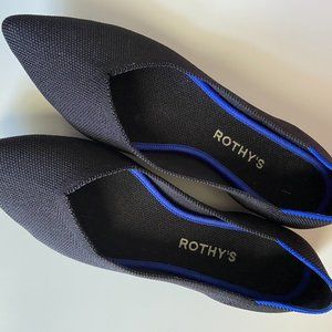Rothy's The Point - Size 8 Pointed Toe Flats in Black Solid